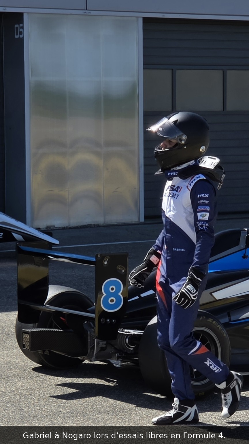 Gabriel Legrand dans une Formule 4